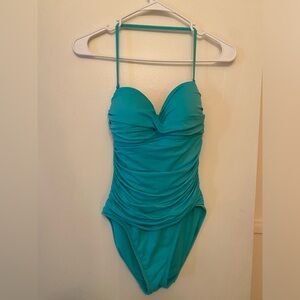 La Blanca Teal One Piece Swimsuit - Size 6